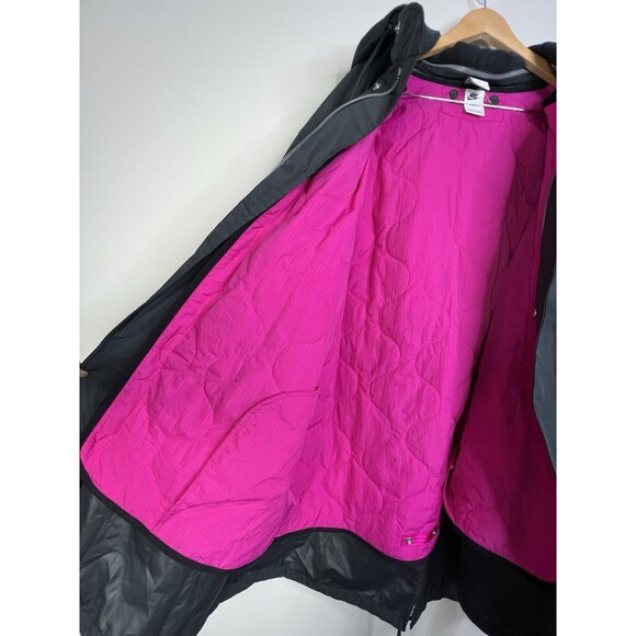 NWOT Nike Life Dark Gray Pink 3-in-1 Therma-FIT Detachable Quilted Liner Parka - Picture 11 of 16